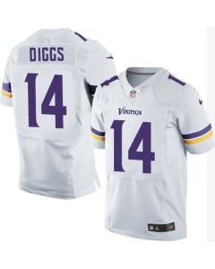Vikings #14 Stefon Diggs White Men's Stitched NFL Elite Jersey