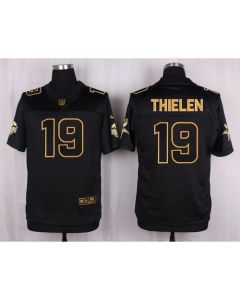 Vikings #19 Adam Thielen Black Men's Stitched NFL Elite Pro Line Gold Collection Jersey