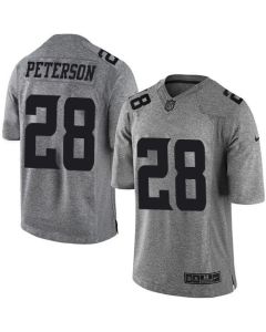 Vikings #28 Adrian Peterson Gray Men's Stitched NFL Limited Gridiron Gray Jersey