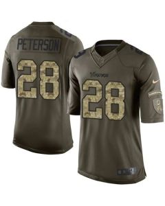 Vikings #28 Adrian Peterson Green Men's Stitched NFL Limited Salute to Service Jersey