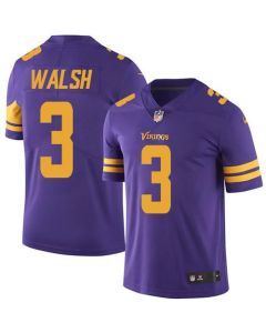 Vikings #3 Blair Walsh Purple Men's Stitched NFL Limited Rush Jersey
