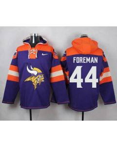 Vikings #44 Chuck Foreman Purple Player Pullover NFL Hoodie