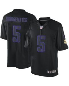 Vikings #5 Teddy Bridgewater Black Men's Stitched NFL Impact Limited Jersey