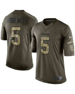 Vikings #5 Teddy Bridgewater Green Men's Stitched NFL Limited Salute to Service Jersey