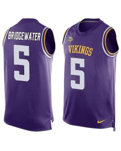 Vikings #5 Teddy Bridgewater Purple Team Color Men's Stitched NFL Limited Tank Top Jersey