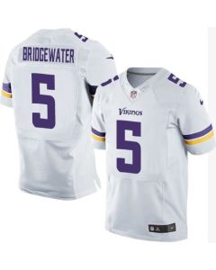 Vikings #5 Teddy Bridgewater White Men's Stitched NFL Elite Jersey