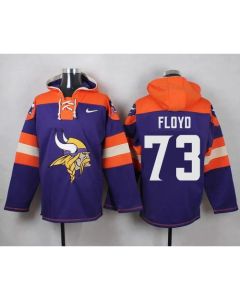 Vikings #73 Sharrif Floyd Purple Player Pullover NFL Hoodie