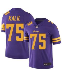 Vikings #75 Matt Kalil Purple Men's Stitched NFL Limited Rush Jersey