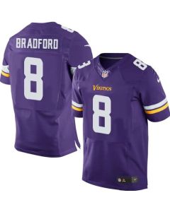Vikings #8 Sam Bradford Purple Team Color Men's Stitched NFL Elite Jersey