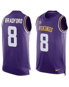 Vikings #8 Sam Bradford Purple Team Color Men's Stitched NFL Limited Tank Top Jersey