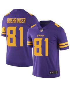 Vikings #81 Moritz Boehringer Purple Men's Stitched NFL Limited Rush Jersey