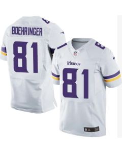 Vikings #81 Moritz Boehringer White Men's Stitched NFL Elite Jersey