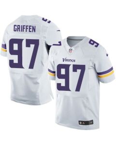 Vikings #97 Everson Griffen White Men's Stitched NFL Elite Jersey