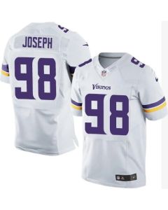 Vikings #98 Linval Joseph White Men's Stitched NFL Elite Jersey