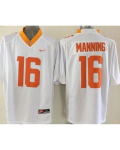 Vols #16 Peyton Manning White/Orange Stitched NCAA Jersey