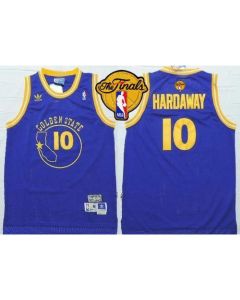 Warriors #10 Tim Hardaway Blue New Throwback The Finals Patch Stitched NBA Jersey
