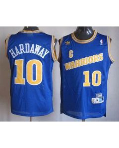 Warriors #10 Tim Hardaway Blue Throwback Stitched NBA Jersey