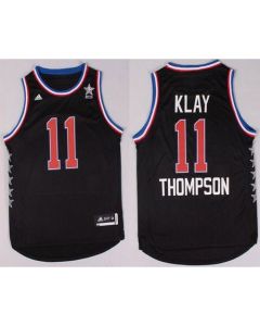Warriors #11 Klay Thompson Black 2015 All Star Stitched NBA Jersey