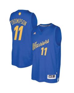 Warriors #11 Klay Thompson Blue 2016-2017 Christmas Day Stitched NBA Jersey