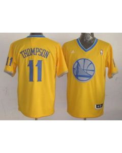 Warriors #11 Klay Thompson Gold 2013 Christmas Day Swingman Stitched NBA Jersey