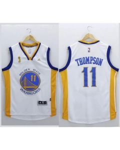 Warriors #11 Klay Thompson White New Champions Stitched NBA Jersey