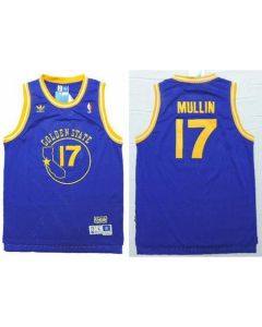 Warriors #17 Chris Mullin Blue New Throwback Stitched NBA Jersey