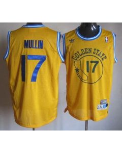 Warriors #17 Chris Mullin Gold Throwback Stitched NBA Jersey