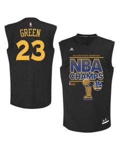 Warriors #23 Draymond Green Black 2015 NBA Finals Champions Stitched NBA Jersey
