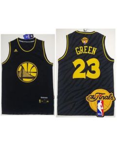 Warriors #23 Draymond Green Black Precious Metals Fashion The Finals Patch Stitched NBA Jersey