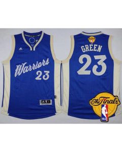 Warriors #23 Draymond Green Blue 2015-2016 Christmas Day The Finals Patch Stitched NBA Jersey