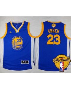 Warriors #23 Draymond Green Blue The Finals Patch Stitched Youth NBA Jersey