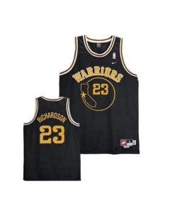 Warriors #23 Jason Richardson Black Throwback Stitched NBA Jersey