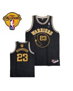 Warriors #23 Jason Richardson Black Throwback The Finals Patch Stitched NBA Jersey