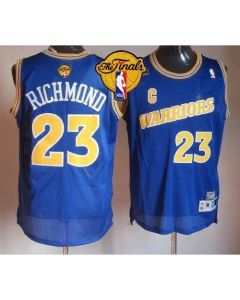 Warriors #23 Mitch Richmond Blue Throwback The Finals Patch Stitched NBA Jersey