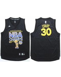 Warriors #30 Stephen Curry Black 2015 NBA Finals Champions Stitched NBA Jersey