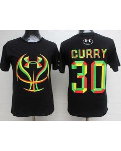Warriors #30 Stephen Curry Black Candy Under Armour Stitched NBA Jersey