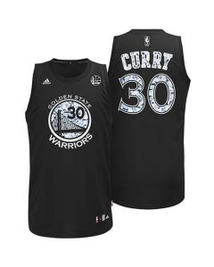 Warriors #30 Stephen Curry Black Diamond Fashion Stitched NBA Jersey