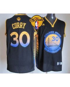 Warriors #30 Stephen Curry Black Vibe The Finals Patch Stitched NBA Jersey