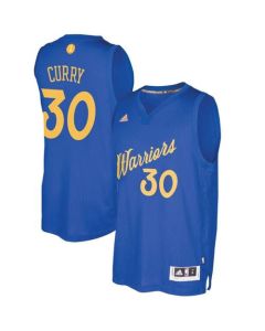 Warriors #30 Stephen Curry Blue 2016-2017 Christmas Day Stitched NBA Jersey
