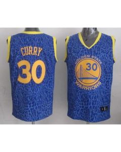 Warriors #30 Stephen Curry Blue Crazy Light Stitched NBA Jersey