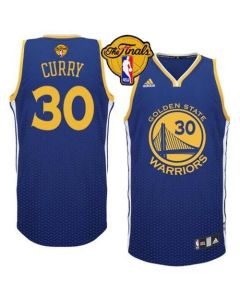 Warriors #30 Stephen Curry Blue Resonate Fashion Swingman The Finals Patch Stitched NBA Jersey