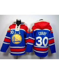 Warriors #30 Stephen Curry Blue Sawyer Hooded Sweatshirt NBA Hoodie