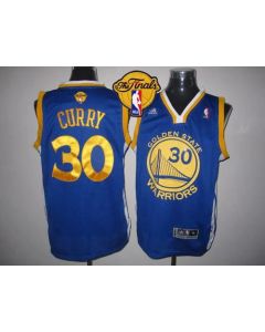 Warriors #30 Stephen Curry Blue Swingman The Finals Patch Stitched NBA Jersey