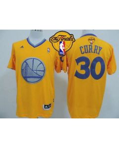 Warriors #30 Stephen Curry Gold 2013 Christmas Day Swingman The Finals Patch Stitched NBA Jersey