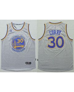 Warriors #30 Stephen Curry Grey Fashion Stitched NBA Jersey