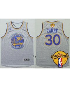 Warriors #30 Stephen Curry Grey Fashion The Finals Patch Stitched NBA Jersey