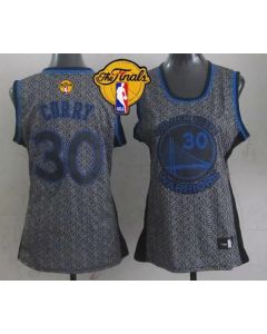 Warriors #30 Stephen Curry Grey The Finals Patch Women's Static Fashion Stitched NBA Jersey