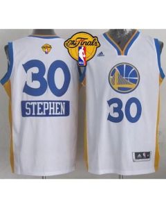 Warriors #30 Stephen Curry White 2014-15 Christmas Day The Finals Patch Stitched Youth NBA Jersey