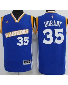 Warriors #35 Kevin Durant Blue New Stitched Youth NBA Jersey