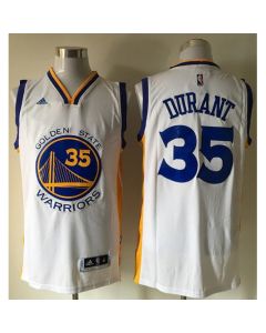 Warriors #35 Kevin Durant White Home Stitched NBA Jersey